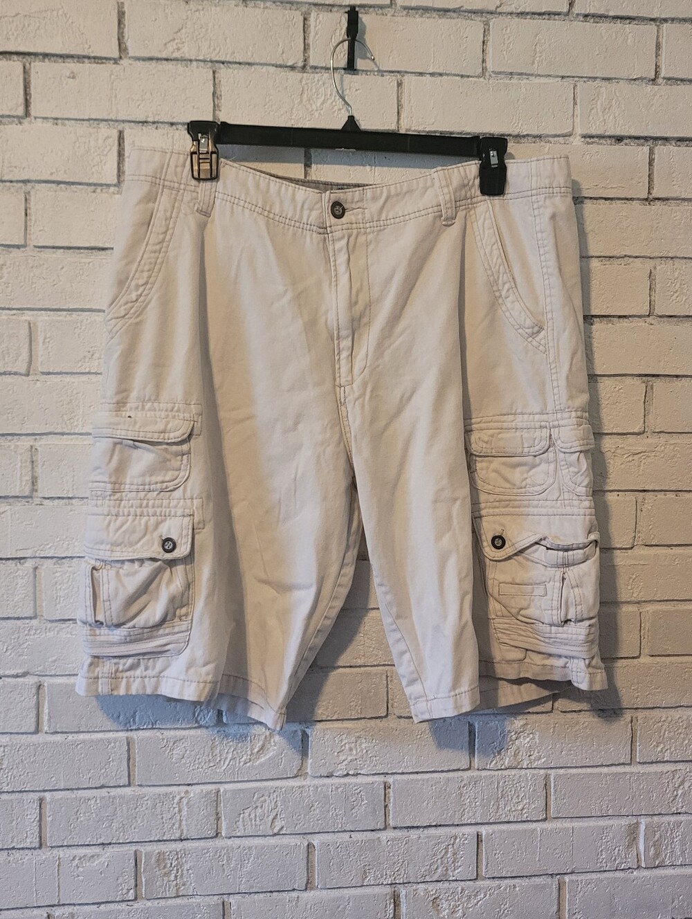 Plugg Men's 100% Cotton Cargo Shorts – Size 38